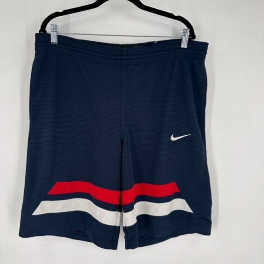 Vintage Nike Mens Colorblock Drawstring Basketball Shorts Multicolor Size Medium